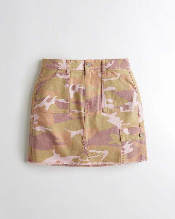 Gonna Hollister Donna Classic Stretch Ultra Alte-Rise Utility Rosa Camouflage Italia (988VTBPS)